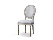 Baxton Studio Clairette Wood Traditional French Accent Chair—Round
