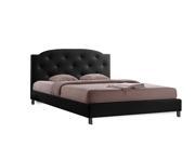 Baxton Studio Canterbury Black Leather Contemporary Full Size Bed