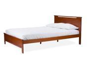 Baxton Studio Demitasse Brown Wood Contemporary Twin Size Bed