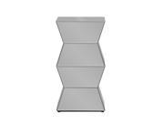 Baxton Studio Sakina Contemporary Multi Faceted Mirrored Side Table
