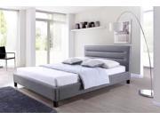 Baxton Studio Hillary Grey Fabric Upholstered Platform Bed Queen Size