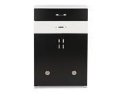 Baxton Studio Heidi Black and White 2 tone Shoe Cabinet with Two Doors and Two Drawers