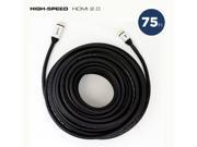 QualGear High Speed Long HDMI 2.0 Cable with Ethernet 75 Feet 100% OFC Copper Active RedMere Chipset 24 Awg CL3 Rated Triple Shielded. Supports 4K UHD
