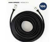 QualGear High Speed Long HDMI 2.0 Cable with Ethernet 100 Feet 100% OFC Copper Active RedMere Chipset 24 Awg CL3 Rated Triple Shielded. Supports 4K UHD
