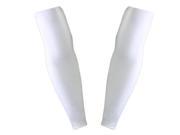 1 Pair Elixir Sports Upgraded Cooling Arm Sleeves CoverUV Sun Protection White