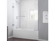 Aqua Uno 56 to 60 in. W x 58 in. H Hinged Tub Door Brushed Nickel Finish Hardwar