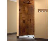 UnidoorLux 36 in. W x 72 in. H Hinged Shower Door Oil Rubbed Bronze Finish Hardw