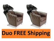 DUO Shampoo UnitS 2 JANUS Backwash Unit with Faucet Sink for Beauty Salon Styling Furniture
