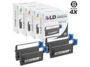LD © Compatible Brother 9010 Set of 4 Black Printer Ribbon Cartridges