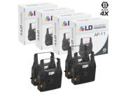 LD © Compatible Canon AP11 Set of 4 Black Printer Ribbon Cartridges