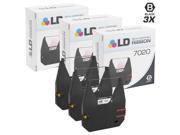 LD © Compatible Brother 7020 Set of 3 Black Printer Ribbon Cartridges