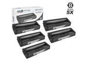 LD © Compatible Ricoh 407653 Set of 5 Black Toner Cartridges for SPC252DN SPC252SF C252DN C252SF