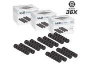 LD © Compatible Adler T6 77B Set of 36 Black Printer Ribbons