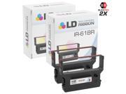 LD © Compatible Citizen IR 61BR Set of 2 Black and Red Printer Ribbon Cartridges