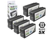 LD © Remanufactured Replacement for Hewlett Packard HP 950XL 950 Ink Cartridges Set of 5 Black CN045AN for use in OfficeJet Pro 251dw 276w MFP 8100 8600 8