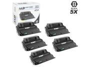 LD © Compatible Replacements for HP 45A Q5945A 5PK Black Laser Toner Cartridges for LaserJet 4345 Printer Series
