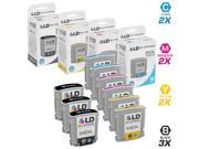 LD© Remanufactured Replacement Ink Cartridge Set of 9 for HP 940XL Includes 3 Black C9406AN 2 Cyan C9407AN 2 Magenta C9408AN 2 Yellow C9409AN for use in HP