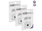 LD © Compatible Sharp CP 12 Set of 3 Purple Ink Roller Cartridges