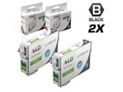 LD© Remanufactured Replacements for Epson T0981 Set of 2 High Yield Ink Cartridges Includes 2 Black T098120 for use in Epson Artisan 700 710 725 730 800 8