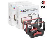 LD © Compatible Epson ERC 02 Set of 2 Black and Red Printer Ribbons