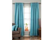 Turquoise Rod Pocket Matka Raw Silk Cafe Curtain Drape 43W x 36L Piece