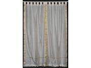 Cream Tab Top Sheer Sari Curtain Drape Panel 43W x 84L Pair