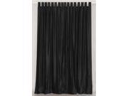 Black Tab Top Velvet Cafe Curtain Drape Panel 43W x 36L Piece