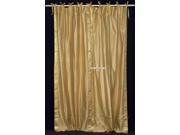 Golden Tie Top Sheer Sari Curtain Drape Panel 43W x 108L Pair