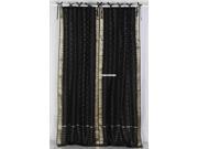 Black Tie Top Sheer Sari Curtain Drape Panel 43W x 96L Piece