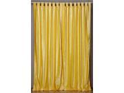 Yellow Tab Top Velvet Curtain Drape Panel 80W x 108L Piece