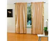 Gold Rod Pocket Sheer Sari Curtain Drape Panel 43W x 63L Piece
