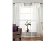 White Rod Pocket w attached Valance Sheer Tissue Curtain Drape Panel 84 Piece