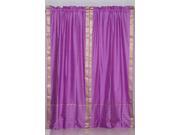 Lavender Rod Pocket Sheer Sari Cafe Curtain Drape Panel 43W x 24L Pair