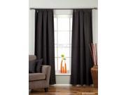 Black Tab Top Matka Raw Silk Cafe Curtain Drape 43W x 36L Piece