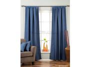 Blue Tab Top Matka Raw Silk Curtain Drape 60W x 84L Piece
