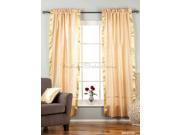 Misty Rose Rod Pocket Sheer Sari Curtain Drape Panel 80W x 96L Pair