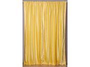 Yellow Rod Pocket Velvet Curtain Drape Panel 80W x 120L Piece