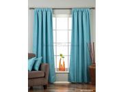 Turquoise Tab Top Matka Raw Silk Cafe Curtain Drape 43W x 36L Piece
