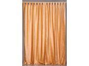 Peach Tab Top Velvet Curtain Drape Panel 80W x 120L Piece