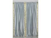Gray Rod Pocket Sheer Sari Curtain Drape Panel 60W x 96L Pair