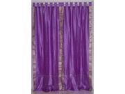 Lavender Tab Top Sheer Sari Curtain Drape Panel 80W x 84L Pair
