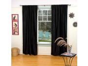 Black Rod Pocket Velvet Curtain Drape Panel 60W x 120L Piece