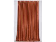 Rust Tab Top Velvet Curtain Drape Panel 80W x 96L Piece