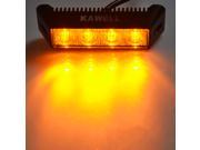 KAWELL® 12W 5.5 DC 9 32V 3000K 800LM 30 Degree LED Amber Light for ATV Jeep boat suv truck car 4x4 Amber LED Spot beam light bar