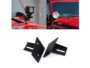 KAWELL Jeep JK A Pillar Windshield Hinge Mount Brackets 2 pcs for Mounting Auxiliary Off Road LED HID Halogen Fog and Work Lights to 2007 2013 Jeep Wrangler