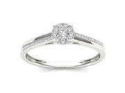 10k White Gold 1 6ct TDW Diamond Fashion Engagement Ring H I I2
