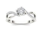 H.K.Designs 10k White Gold 1 2ct TDW Diamond Fashion Engagement Ring H I I2
