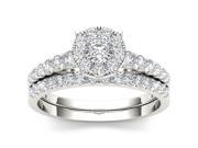 10k White Gold 1ct TDW Diamond Imperial Engagement Ring H I I2