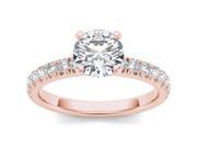 14k Rose Gold 1 1 2ct TDW Diamond Solitaire Engagement Ring H I I2