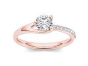 14k Rose Gold 1ct TDW Diamond Solitaire Engagement Ring H I I2